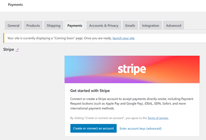 Connect Stripe with WooCommerce