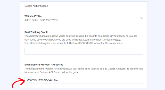entermeasurementprotocolapisecretinmonsterinsights SeedProd Add measurement protocol api secret to MonsterInsights