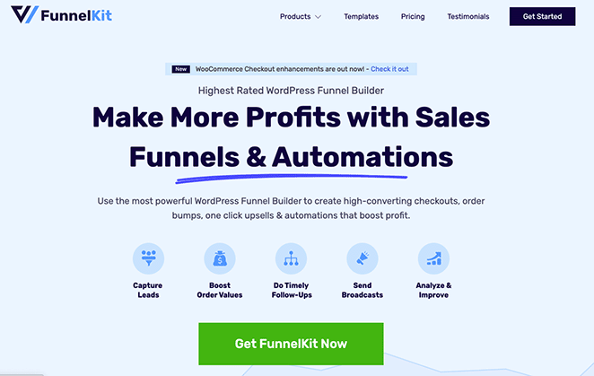 FunnelKit sales funnel builder.