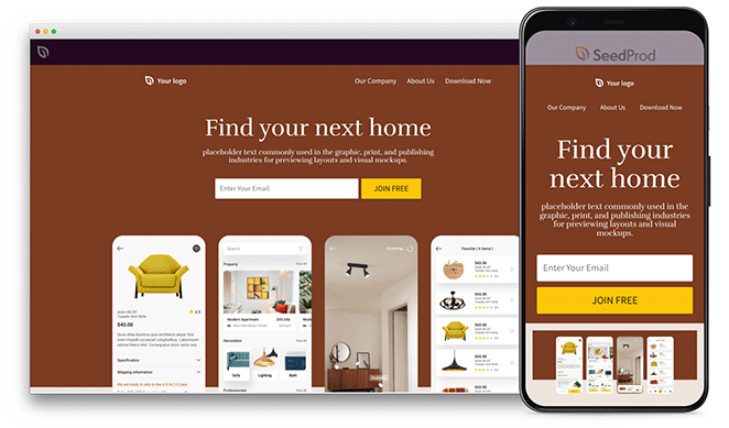 Habitat responsive landing page template