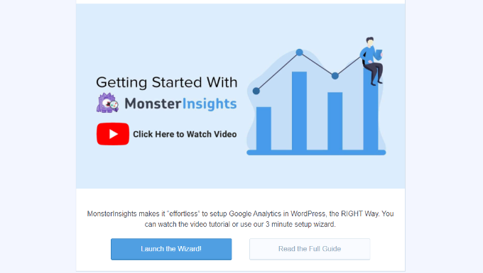 launchsetupwizard SeedProd How to set up Google Analytics with MonsterInsights