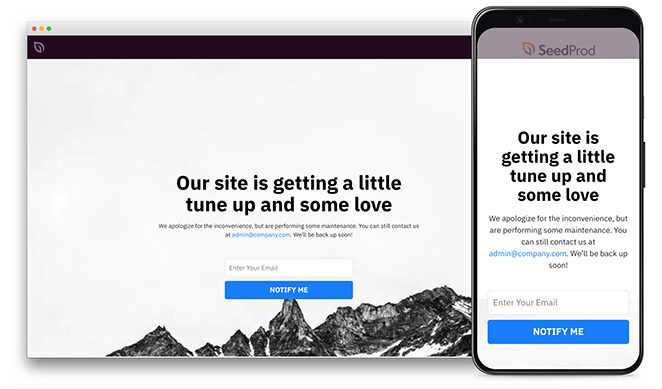 Mountain responsive landing page template