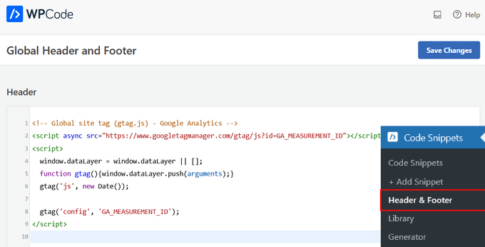 pastegatrackingcodeinheader SeedProd Paste your google analytics tracking code into the header section