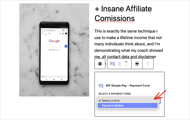 select-payment-form - SeedProd Select WP Simple Pay payment form