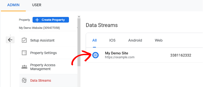 Select a data stream