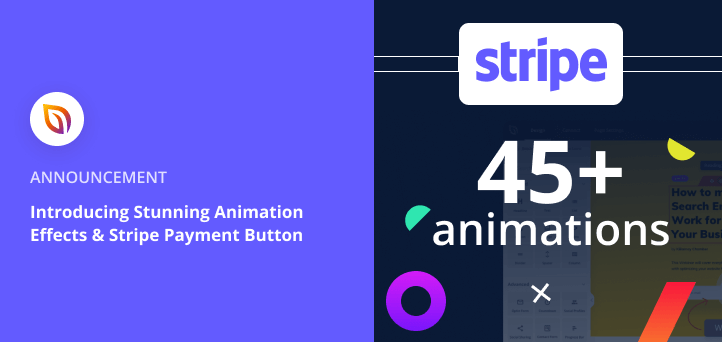 Présentation d&#039;effets d&#039;animation époustouflants et de paiements Stripe