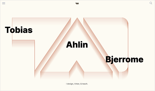 Tobias Ahlin blog landing page