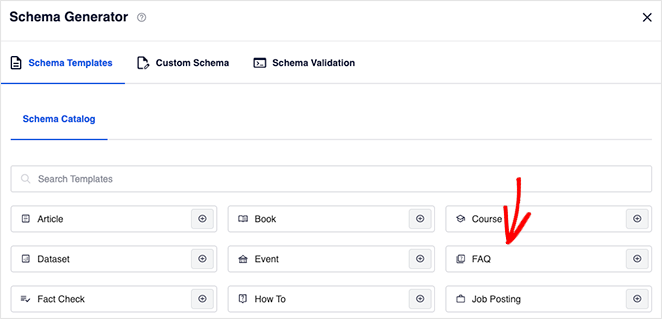 AIOSEO Schema Markup generator