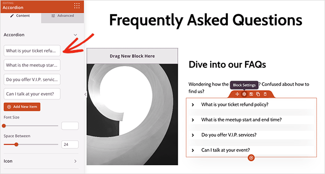 Customize your FAQ section