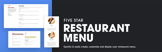 Five Star Restaurant Menu plugin for WordPress