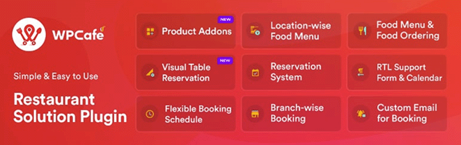 WPCafe WordPress restaurant menu plugins