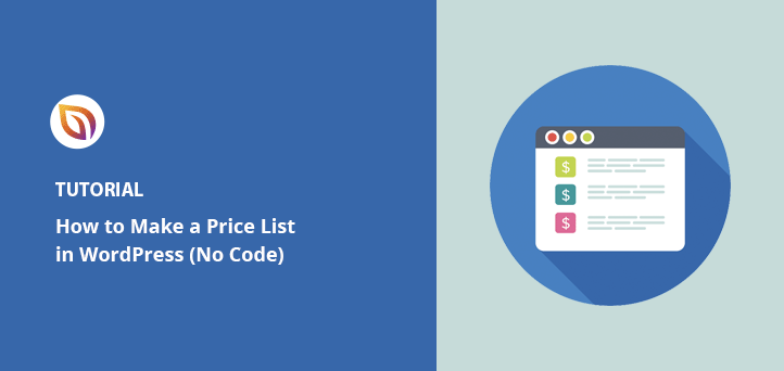 How to make a price list in WordPress