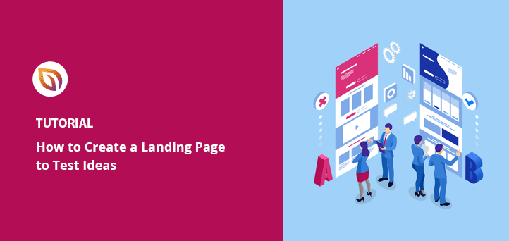 landing page to test idea