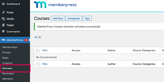 Sell online courses with memberpress