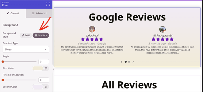Customize your business reviews
