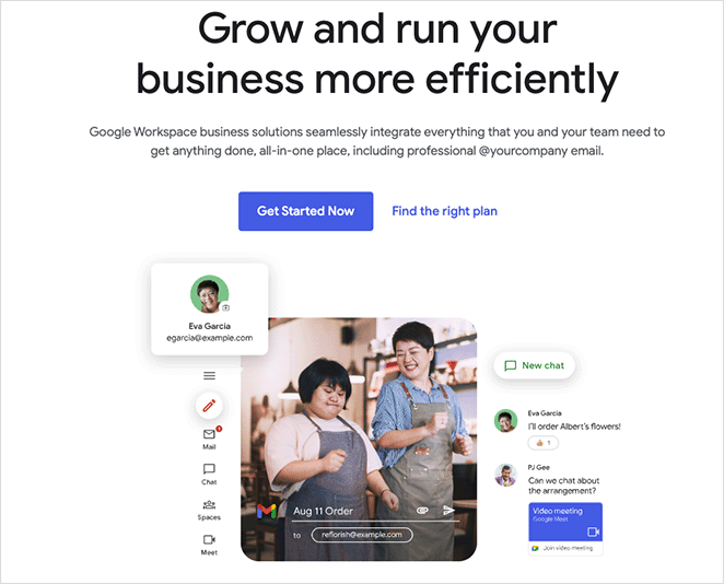 Google Workspace business collaboration tools