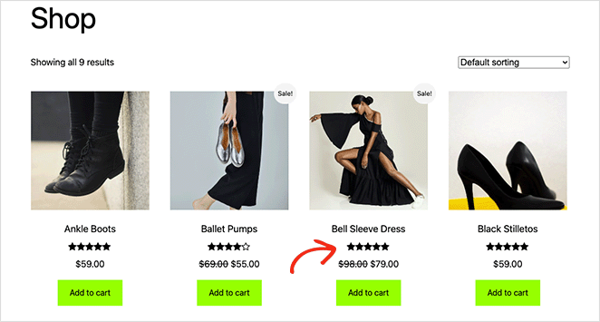 Star ratings on WooCommerce shop page