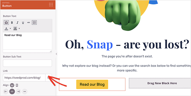 button-block - SeedProd Add a call to action button