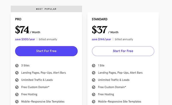 Leadpages pricing