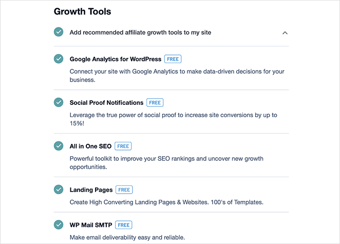 Outils de croissance à utiliser avec AffiliateWP