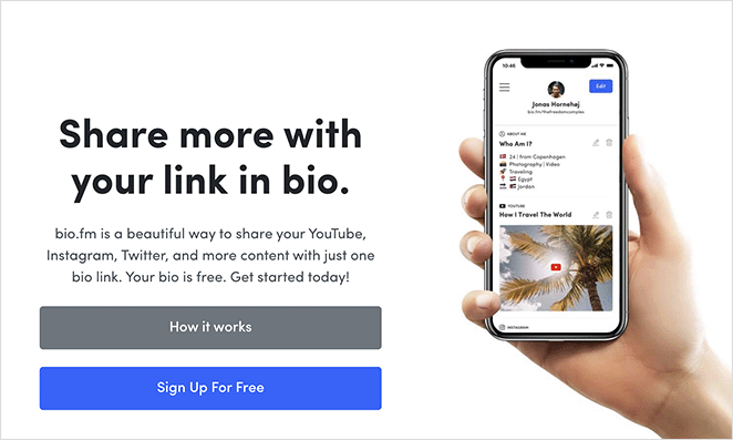 Biofm Linktree competitor