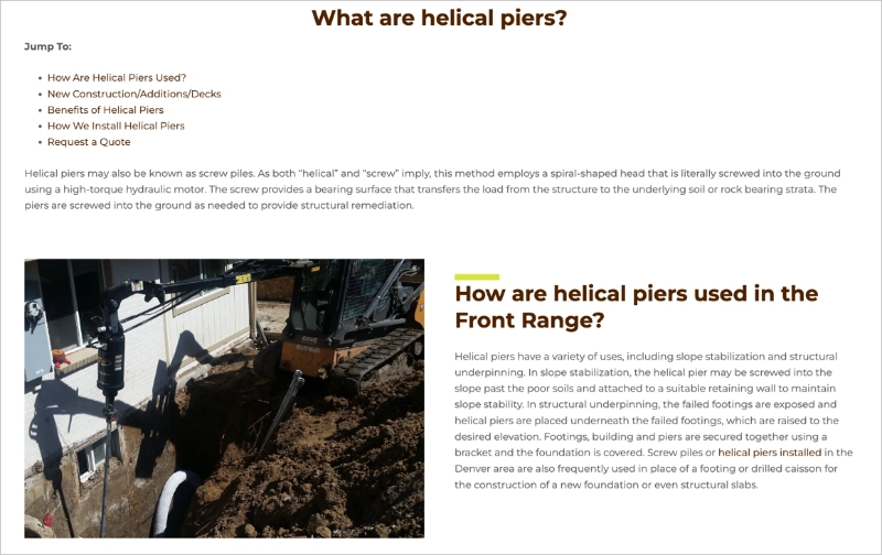 local-business-service-page-design-example - SeedProd Local business service page design example