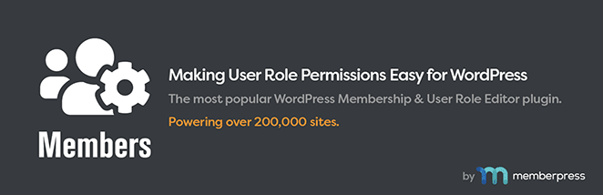 Members WordPress user role plugin