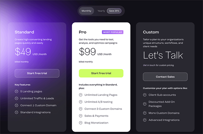 pricing-leadpages - SeedProd Leadpages pricing