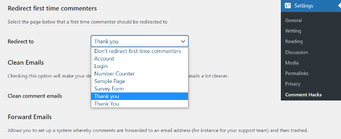 redirect-users-to-thank-you-page-on-comment-submission - SeedProd redirect users to thank you page after commenting in WordPress