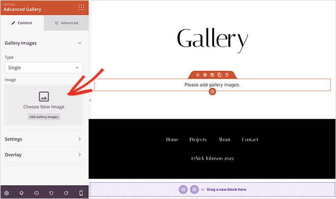 Customize the Advanced Gallery block
