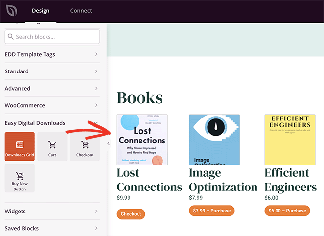 Easy Digital Downloads grid block