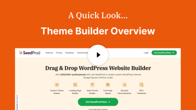 SeedProd Drag and Drop Landing Page Builder Plugin Features