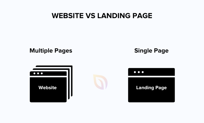 website-vs-landing-page - SeedProd Website vs Landing Page