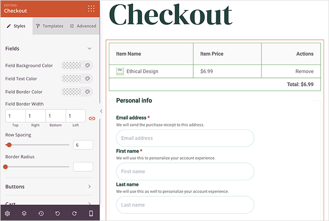 Page de paiement personnalisée pour Easy Digital Downloads utilisant SeedProd