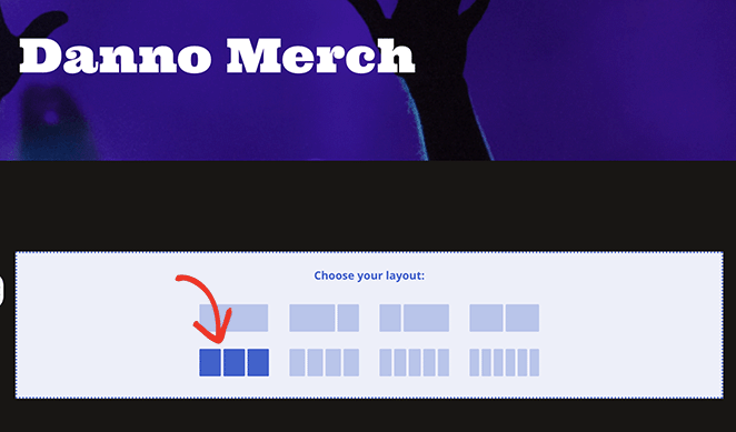 Choose a new row layout