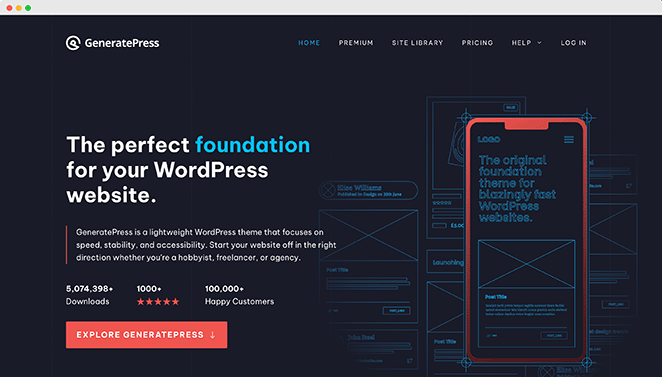 GeneratePress top WordPress theme