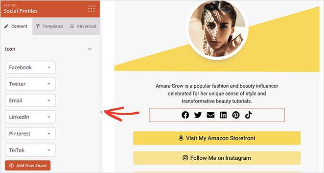 social-profiles-block - SeedProd Add social media profile icons