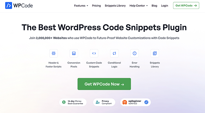 WPCode Best WordPress Blog Plugin for Custom Code