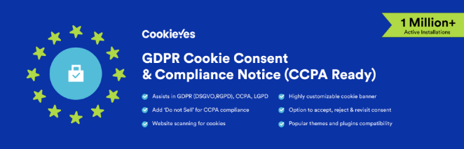 CookieYes GDPR Cookie Consent and Compliance Notice plugin