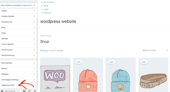 WordPress customizer additional CSS