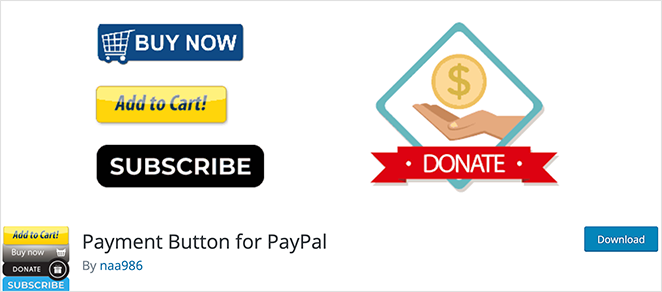 Payment button for PayPal best WordPress payment plugins
