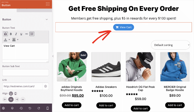 How to add View cart button in WooCommerce shop page