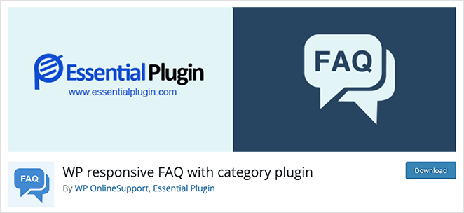 WP Responsive FAQ with Category plugin 