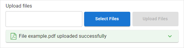 File upload success message