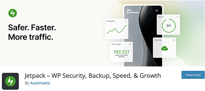 Jetpack security plugin for WordPress