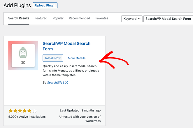 SearchWP Modal Search Form plugin