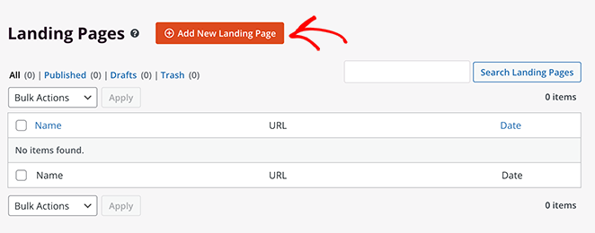 Add a new landing page to WordPress using SeedProd