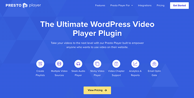 Presto Player top WordPress video player plugin
