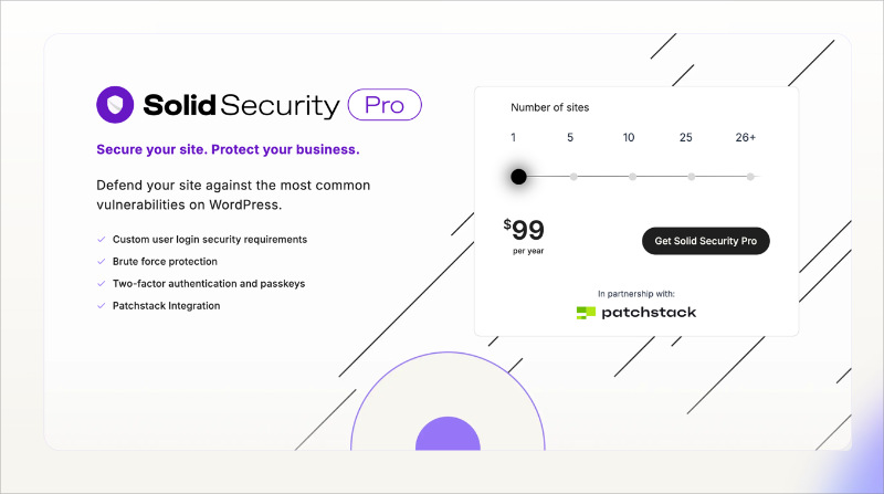 Solid Security plugin screenshot