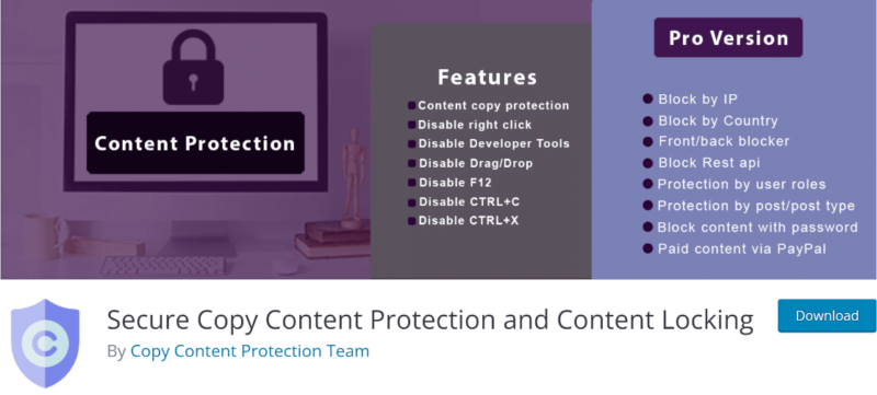 Secure Copy Content Protection and Content Locking one of the best content locker WordPress plugins